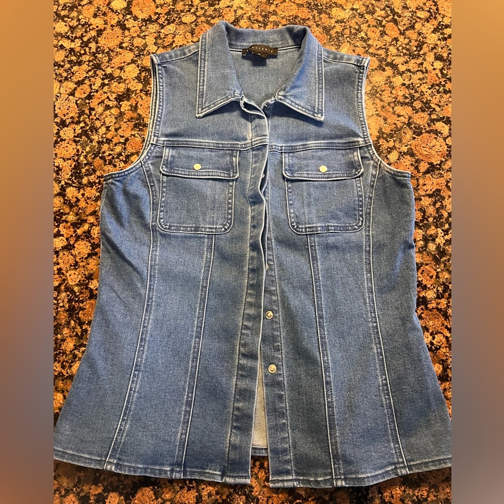 Sanctuary Blue Denim Sleeveless Vest